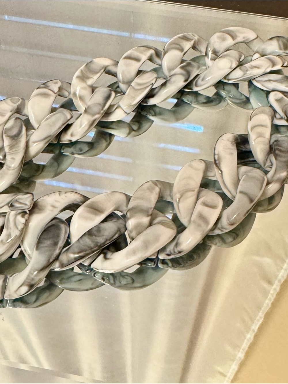 Marble-Effect Bag Chain